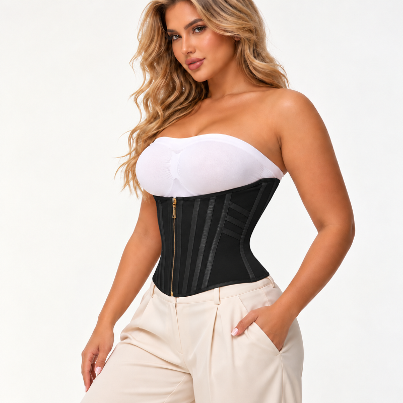 Sculvella Curved Boned Waist Trainer – High Compression Tummy Control Corset